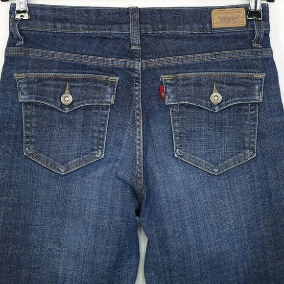 Levi's 512 Perfectly Slimming Bootcut Jeans Stretch‎ 8 x 28 Short - Picture 5 of 9